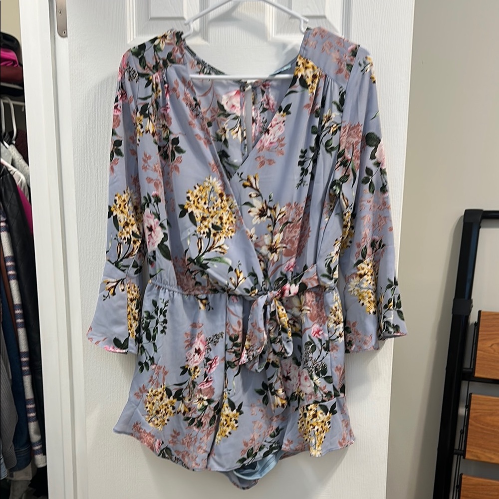 Floral Wrap Top - Multicolor